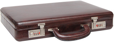 

JASHMIN Genuine leather briefcase Medium Briefcase - For Men & Women(Brown)