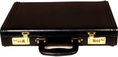 

HYATT Faux leather briefcase Medium Briefcase - For Men & Women(Black)