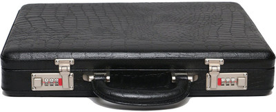 

HYATT Genuine leather briefcase Medium Briefcase - For Men & Women(Black)