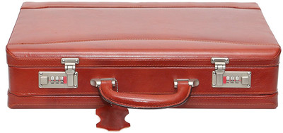 

JASHMIN Genuine leather briefcase Medium Briefcase - For Men & Women(Tan)