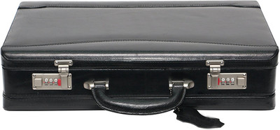 

HYATT Genuine leather briefcase Medium Briefcase - For Men & Women(Black)
