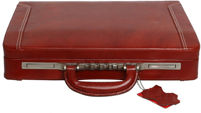 

JASHMIN Genuine leather briefcase Medium Briefcase - For Men & Women(Tan)