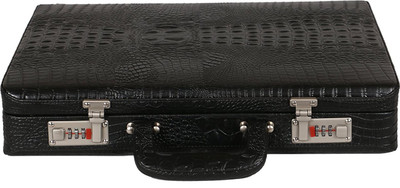 

JASHMIN Faux leather briefcase Medium Briefcase - For Men & Women(Black)