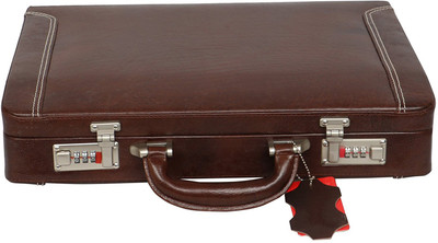 HYATT Genuine leather briefcase Medium Briefcase - For Men & Women(Brown)