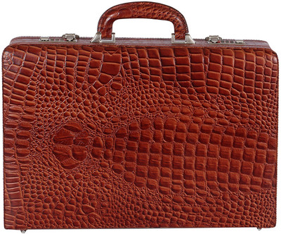 

JASHMIN Genuine leather briefcase Medium Briefcase - For Men & Women(Tan)