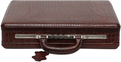 

JASHMIN Genuine leather briefcase Medium Briefcase - For Men & Women(Brown)