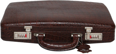 HYATT Genuine leather briefcase Medium Briefcase - For Men & Women(Brown)
