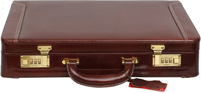 

JASHMIN Genuine leather briefcase Medium Briefcase - For Men & Women(Brown)