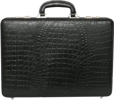 

C Comfort Genuine Leather Expandable Office Bag Medium Briefcase - For Men(Black)