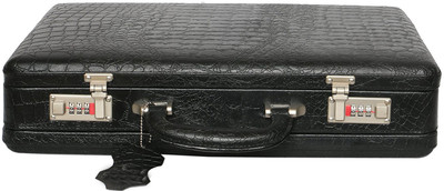 

HYATT Genuine leather briefcase Medium Briefcase - For Men & Women(Black)