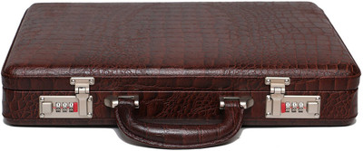 

JASHMIN Genuine leather briefcase Medium Briefcase - For Men & Women(Brown)