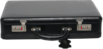 

JASHMIN Genuine leather briefcase Medium Briefcase - For Men & Women(Black)