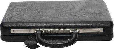

HYATT Genuine leather briefcase Medium Briefcase - For Men & Women(Black)
