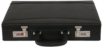 

JASHMIN Faux leather briefcase Medium Briefcase - For Men & Women(Black)