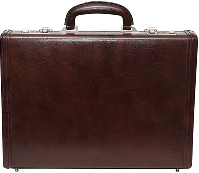 

HYATT Genuine leather briefcase Medium Briefcase - For Men & Women(Brown)
