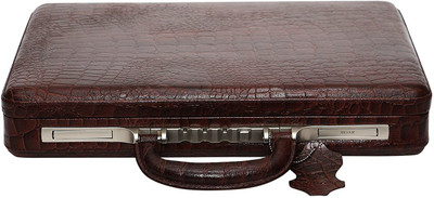 

HYATT Genuine leather briefcase Medium Briefcase - For Men & Women(Brown)