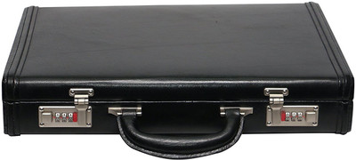 

HYATT Genuine leather briefcase Medium Briefcase - For Men & Women(Black)