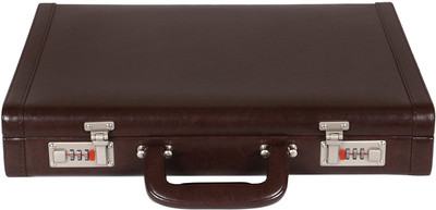 

JASHMIN Faux leather briefcase Medium Briefcase - For Men & Women(Brown)