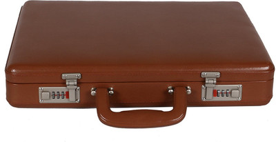 

JASHMIN Faux leather briefcase Medium Briefcase - For Men & Women(Tan)