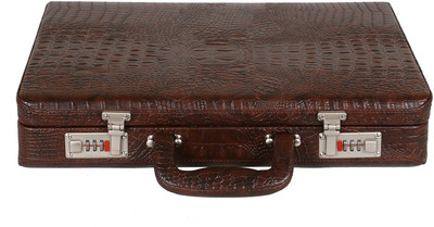 

HYATT Faux leather briefcase Medium Briefcase - For Men & Women(Brown)