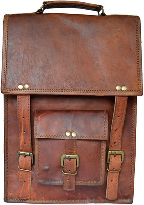 

The Artists Creation Brand New Arrival Laptop Bags Vintage Style Genuine Leather Large Briefcase - For Men(Brown)