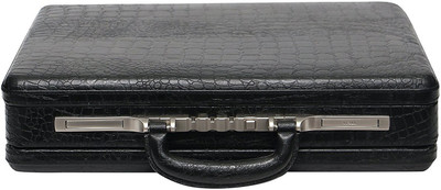 

HYATT Genuine leather briefcase Medium Briefcase - For Men & Women(Black)