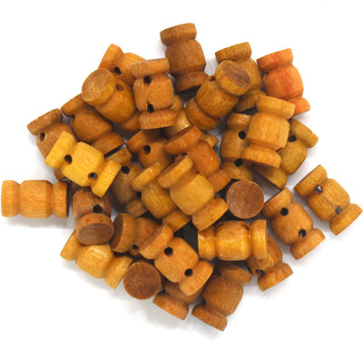 

Nimida Wooden Button Drum / Dhol shaped Colour Natural Wooden Yellow Length 15 mm Dia 8 mm , 2 Holed for Sewing and art and craft Pack of 40 Wooden Buttons(Pack of 40)