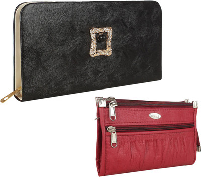 

Element Cart Casual, Formal, Party Maroon, Black Clutch, Black;maroon