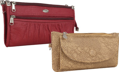 

Fillincart Casual, Formal, Party Maroon, Beige Clutch, Beige;maroon