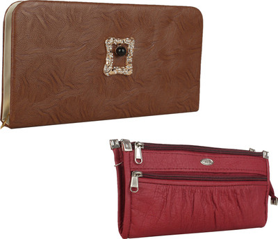 

Element Cart Casual, Formal, Party Maroon, Brown Clutch, Brown;maroon