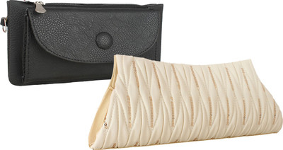 

Fillincart Casual, Formal, Party Black, White Clutch