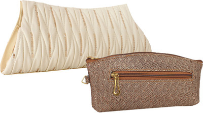 

Element Cart Casual, Formal, Party Brown, White Clutch