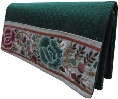 

Indha Craft Casual, Party Green Clutch