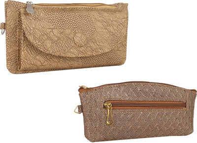 

Fillincart Casual, Formal, Party Brown, Beige Clutch, Beige;brown