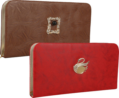 

Fillincart Casual, Formal, Party Brown, Red Clutch