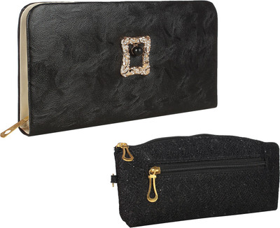 Element Cart Casual, Formal, Party Black Clutch
