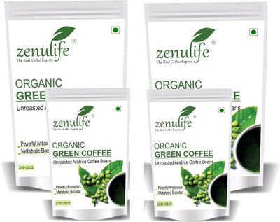 

Zenulife Green Coffee Beans 200gm Pack of 4 for Weight Management Instant Coffee 200 g(Pack of 4)
