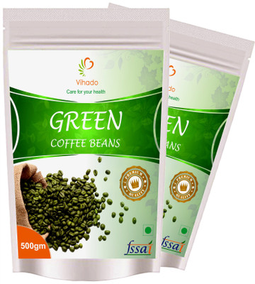 

Vihado New Organic Herb Premium Green Coffee Beans/ 100% Pure & Natural / 2 Pack of 500g For Weight Loss Supplement Instant Coffee 500 g(Pack of 2, Green Coffee Flavoured)