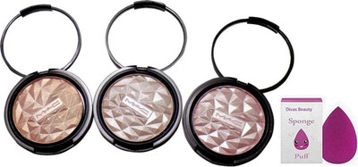 

divas beauty sponge puff , mac makeup beauty illuminators (set of 3)(Set of 4)