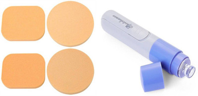 

Glowing Buzz Combo of puffs,sponges and Portable Blackhead Vacuum Pore Cleanser Vacuum Suction Face Cleaner Kit(Set of 2)