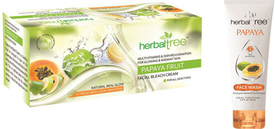 

HERBAL TREE PAPAYA FACE WASH & PAPAYA FRUIT BLEACH CREAM(Set of 2)