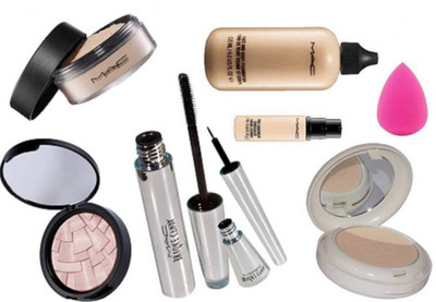

divas beauty Eyelashes &mac face & body Foundation & Loss Powder&Brooke Candy Liner & Mascara&Lightfull BB Tinted Compact&Anastasia Illuminater & pro longwear concealer of mac(Set of 8)