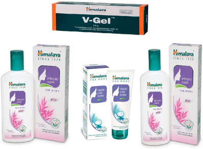 

Himalaya Nipple Care Butter, V-Gel, Intimate Wash(Set of 4)