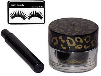 

divas beauty Eyelashes, MAC Long Lasting Balm Gel Eyeliner(Set of 2)