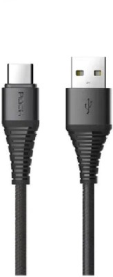 Rock USB Type C Cable 1 m Hi-Tensine Type-C 3A Charge & Sync Cable(Compatible with All Phones With Type C port, Black)