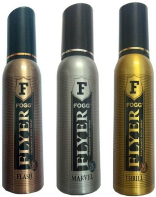 

Fogg FLASH, MARVEL & THRILL Perfume Body Spray - For Men & Women(360 ml, Pack of 3)
