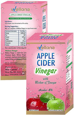 

Wellona Apple Cider Vinegar With Mother For Weight Loss, Skin, Hair Growth For Unisex 250Ml Apple Cider Vinegar(250 ml, Apple Flavored)