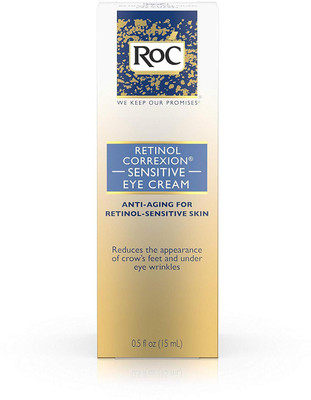 

RoC Anti-Aging Eye Cream for Sensitive Skin, Anti-Wrinkle Treatment with milder retinol formula that helps condition skin to retinoids .5 fl. oz(15 ml)
