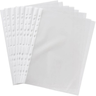 

express emotion Sheet Protector Polypropylene A4 Size Pack of 50 Pcs(Set Of 50, White)