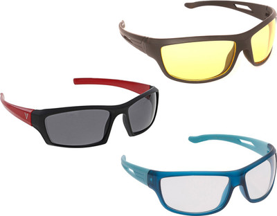 

Vast New Day & Night Vision Driving Plus Summer Special (Yellow,White,Grey) COMBO 2 Cycling Goggles(Yellow, Grey), Multicolor